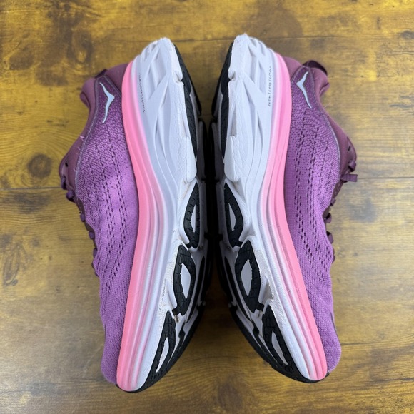 Hoka One One Bondi 8 Shoes Womens Size 9.5 Purple Running Cushioned 1127952 - Picture 8 of 13